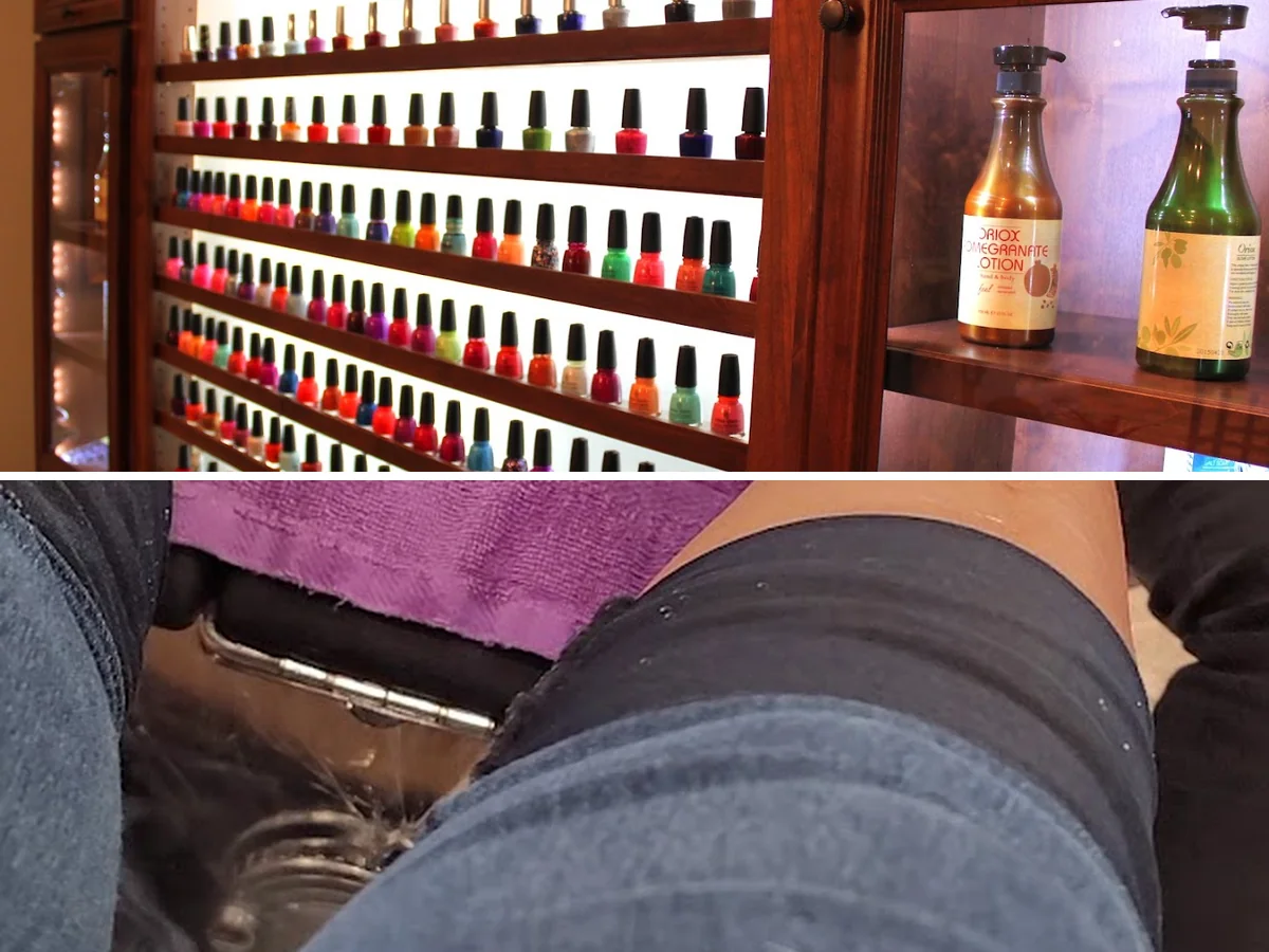 Pedicure chairs inside Bellagio Nails and Day Spa