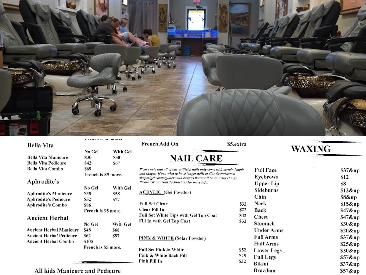 Clean salon interior for nail services